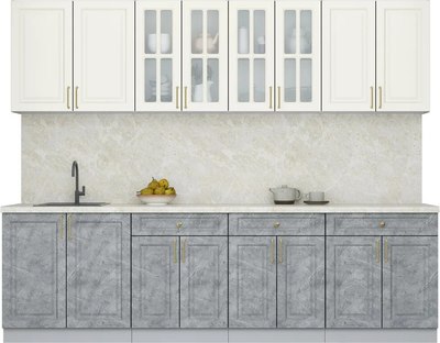 Кухонный гарнитур Интерлиния Мила Шато 2.7А - фото