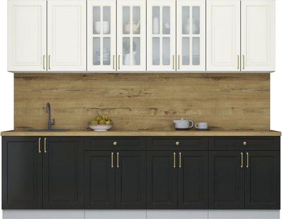 Кухонный гарнитур Интерлиния Мила Шато 2.7А - фото