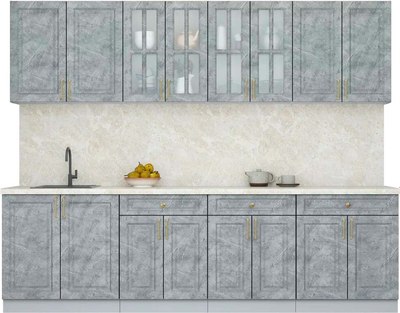 Кухонный гарнитур Интерлиния Мила Шато 2.7А - фото