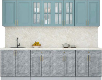 Кухонный гарнитур Интерлиния Мила Шато 2.7А - фото