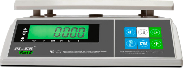 Весы торговые Mertech 326 AFU-3.01 Post II LCD 3058 мр147 - фото