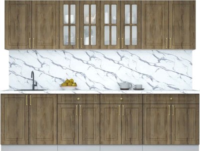 Кухонный гарнитур Интерлиния Мила Шато 2.8А - фото