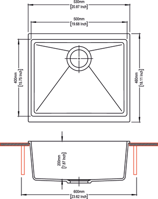 Мойка кухонная Longran Geos GES530.460 (колорадо)