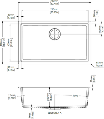 Мойка кухонная Longran Enigma ENG780.460 (колорадо)