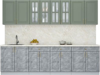 Кухонный гарнитур Интерлиния Мила Шато 2.8А - фото