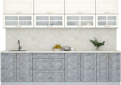 Кухонный гарнитур Интерлиния Мила Шато 3.0А - фото