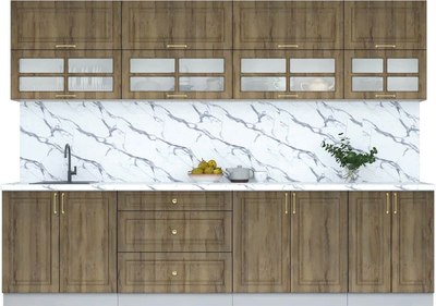 Кухонный гарнитур Интерлиния Мила Шато 3.0А - фото