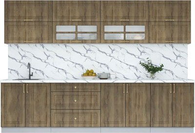 Кухонный гарнитур Интерлиния Мила Шато 3.1А - фото