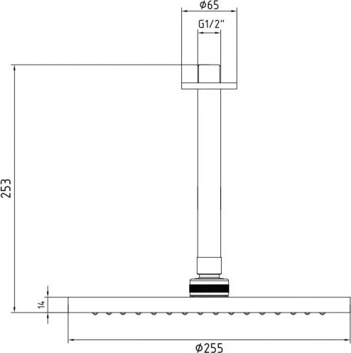 Верхний душ E.C.A Myra 102145033C1EX