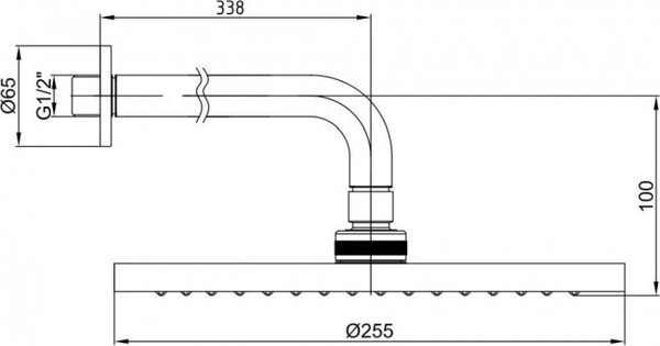 Верхний душ E.C.A Myra 102145034C1EX