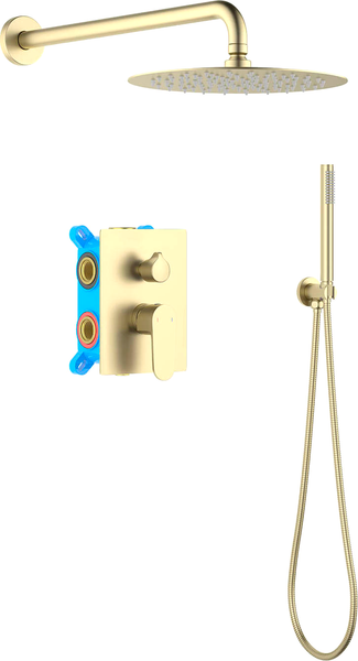 Душевая система со смесителем Aquatek Оберон AQ1272BG - фото