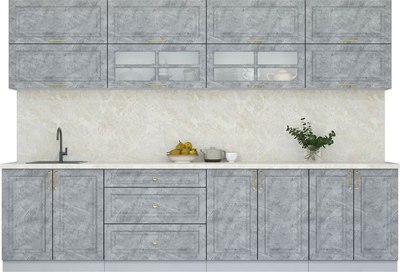 Кухонный гарнитур Интерлиния Мила Шато 3.1А - фото