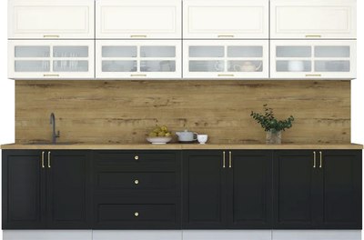 Кухонный гарнитур Интерлиния Мила Шато 3.2А - фото