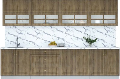 Кухонный гарнитур Интерлиния Мила Шато 3.2А - фото