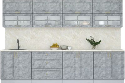 Кухонный гарнитур Интерлиния Мила Шато 3.2А - фото