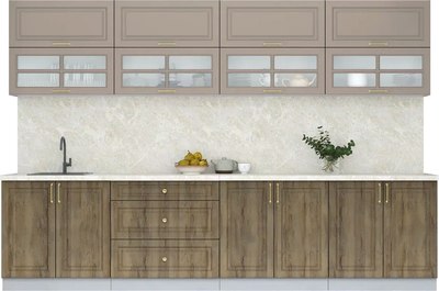 Кухонный гарнитур Интерлиния Мила Шато 3.2А - фото