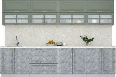 Кухонный гарнитур Интерлиния Мила Шато 3.2А - фото