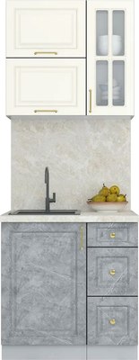 Кухонный гарнитур Интерлиния Мила Шато 0.8Б - фото