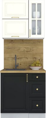 Кухонный гарнитур Интерлиния Мила Шато 0.8Б - фото