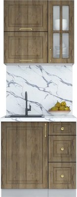 Кухонный гарнитур Интерлиния Мила Шато 0.8Б - фото