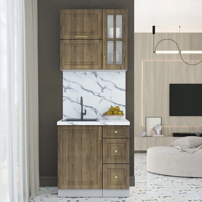 Кухонный гарнитур Интерлиния Мила Шато 0.8Б