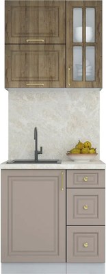 Кухонный гарнитур Интерлиния Мила Шато 0.8Б - фото