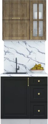 Кухонный гарнитур Интерлиния Мила Шато 0.8Б - фото