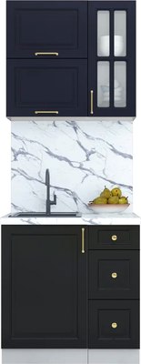 Кухонный гарнитур Интерлиния Мила Шато 0.8Б - фото