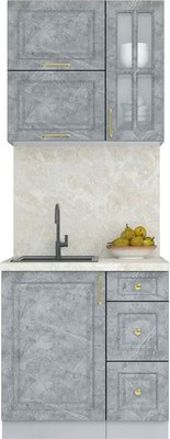 Кухонный гарнитур Интерлиния Мила Шато 0.8Б - фото