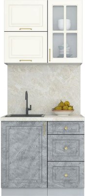 Кухонный гарнитур Интерлиния Мила Шато 0.9Б - фото