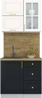 Кухонный гарнитур Интерлиния Мила Шато 0.9Б - фото