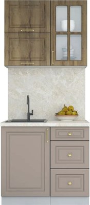 Кухонный гарнитур Интерлиния Мила Шато 0.9Б - фото