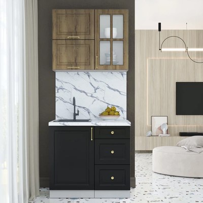 Кухонный гарнитур Интерлиния Мила Шато 0.9Б