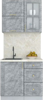 Кухонный гарнитур Интерлиния Мила Шато 0.9Б - фото