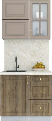 Кухонный гарнитур Интерлиния Мила Шато 0.9Б - фото