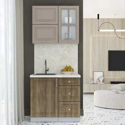 Кухонный гарнитур Интерлиния Мила Шато 0.9Б