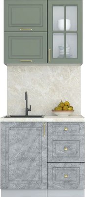 Кухонный гарнитур Интерлиния Мила Шато 0.9Б - фото