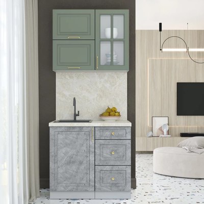 Кухонный гарнитур Интерлиния Мила Шато 0.9Б