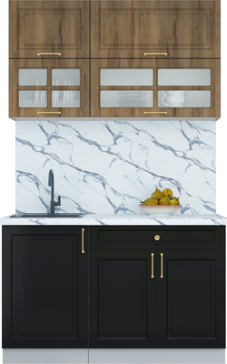 Кухонный гарнитур Интерлиния Мила Шато 1.3Б - фото