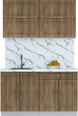 Кухонный гарнитур Интерлиния Мила Шато 1.4Б - фото