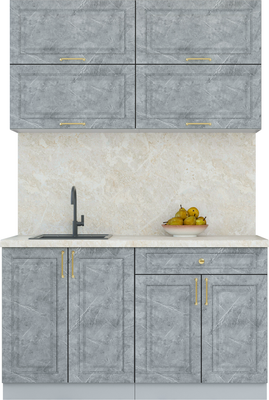 Кухонный гарнитур Интерлиния Мила Шато 1.4Б - фото