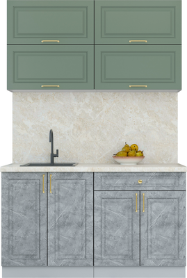 Кухонный гарнитур Интерлиния Мила Шато 1.4Б - фото