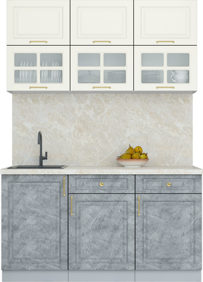 Кухонный гарнитур Интерлиния Мила Шато 1.5Б - фото