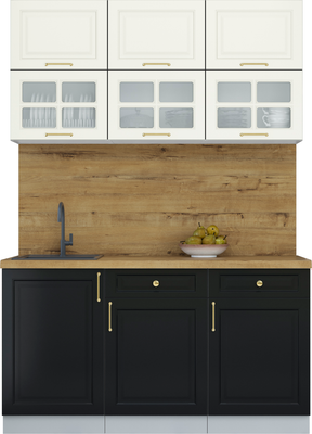 Кухонный гарнитур Интерлиния Мила Шато 1.5Б - фото