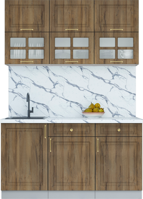 Кухонный гарнитур Интерлиния Мила Шато 1.5Б - фото