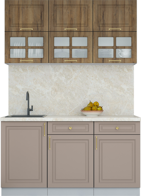 Кухонный гарнитур Интерлиния Мила Шато 1.5Б - фото