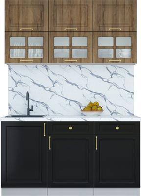 Кухонный гарнитур Интерлиния Мила Шато 1.5Б - фото