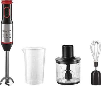 Блендер погружной Endever Sigma-85 (стальной/черный/красный) - фото