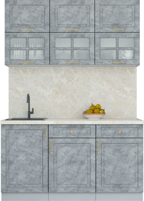 Кухонный гарнитур Интерлиния Мила Шато 1.5Б - фото