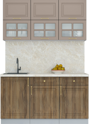 Кухонный гарнитур Интерлиния Мила Шато 1.5Б - фото